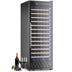 158-Bottle Wine Cooler Refrigerator Suitable for Mixed Bottle Sizes, 24 Inch Wine Refrigerator Freestanding or Built-In, Low Noise Operation