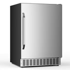 Built-In or Freestanding Drink Fridge 180 Cans, Outdoor Beverage Refrigerator 24’’, Undercounter Waterproof Stainless Steel Door, Outdoor Refrigerator for Patio & Commercial Use for Beer, Soda, Wine