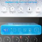 187 Bottle Wine Fridge Freestanding, Wine Cooler Refrigerator, Wine Cellar w/Lock & Led Display, Digital Temperature Control Fridge for Home and Kitchen, for Wine Enthusiast