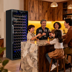 158-Bottle Wine Cooler Refrigerator Suitable for Mixed Bottle Sizes, 24 Inch Wine Refrigerator Freestanding or Built-In, Low Noise Operation